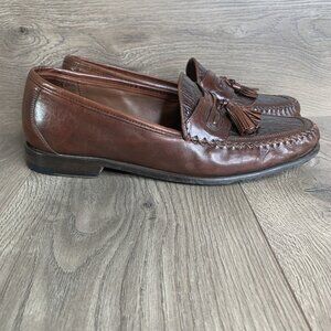 Johnston & Murphy Men's Size 10.5 M Brown Tassel Loafer Style Leather Shoes